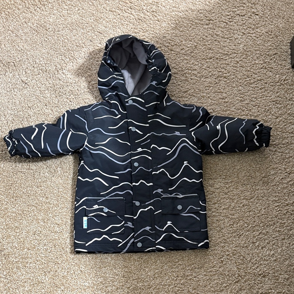 Kids Black and White Patterned Jacket